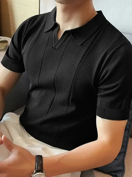 Erkek Kısa Kollu Polo Yakalı Triko Tshirt ürün görseli 1