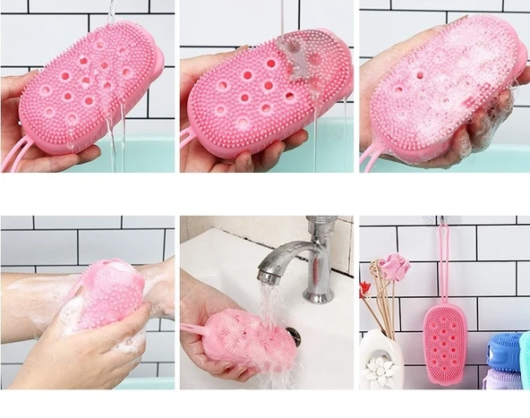 Süngerli Silikon Banyo Kesesi - Resim 4