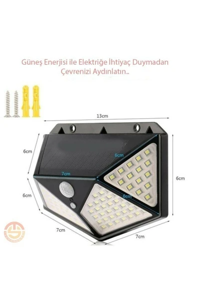 Solar Bahçe Aydınlatma Lambası 100 Led - Resim 3