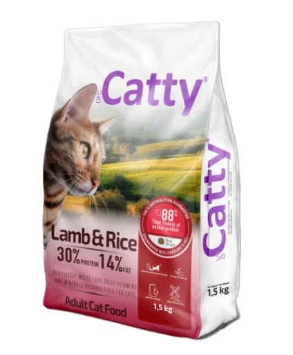 Catty Kuzu Etli Pirinçli Yetişkin Kedi Maması 1.5kg ürün görseli 1