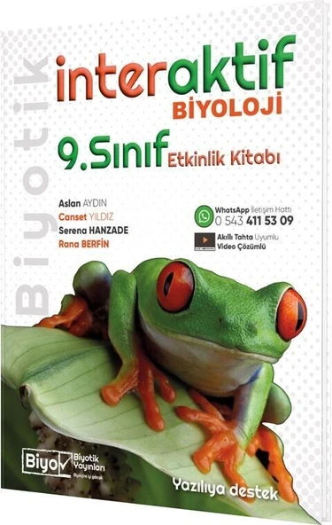 9. Sınıf Biyoloji İnteraktif Etkinlik Kitabı Biyotik Yayınları ürün görseli 1
