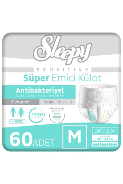 Sleepy Sensitive Emici Külot Medium 30x2 60 Adet ürün görseli 1