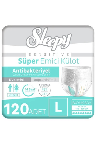 Sleepy Sensitive Emici Külot Large 30x4 120 Adet ürün görseli 1