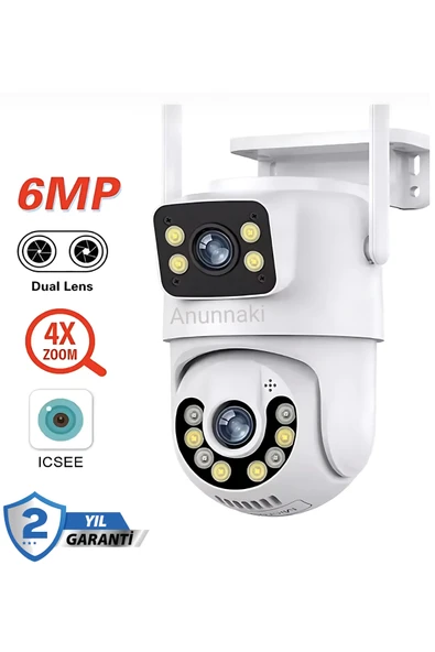 Ip Ptz Full HD Wifi Güvenlik Kamerası V380 Pro Smart Gece Görüşlü Ses Kayıtlı Çift Lensli Kamera ürün görseli 1