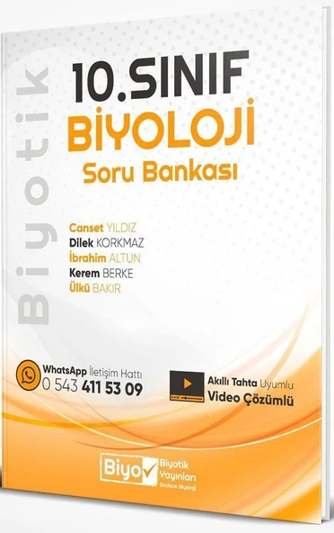 10. Sınıf Biyoloji Biyotik Soru Bankası Biyotik Yayınları ürün görseli 1