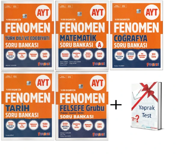 Fenomen AYT Edebiyat + Matematik + Coğrafya + Felsefe + Tarih ( 5 Kitap) ürün görseli 1