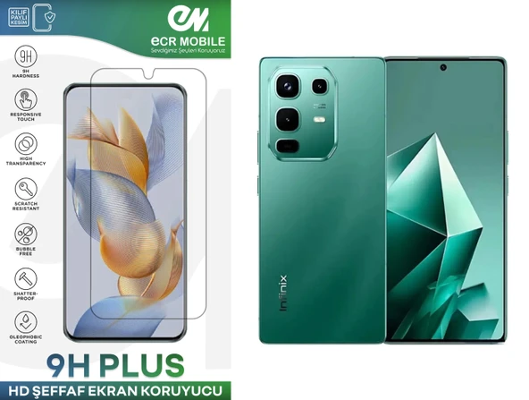 Infinix Note 50 ile Uyumlu Ekran Koruyucu 9H Esnek Nano Cam Şeffaf ürün görseli 1