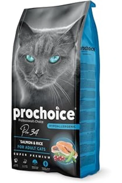 Ceet Markets Prochoice Pro 34, Yetişkin Kediler İçin, Hipoalerjenik, Somon Balıklı Ve Pirinçli Kuru Mama, 2 kg ürün görseli 1