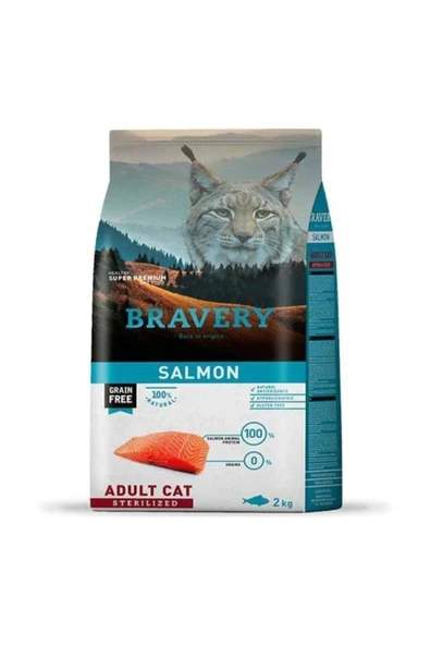 Braven Bravery Tahılsız Somonlu Kısır Kedi Maması 2 Kg ürün görseli 1