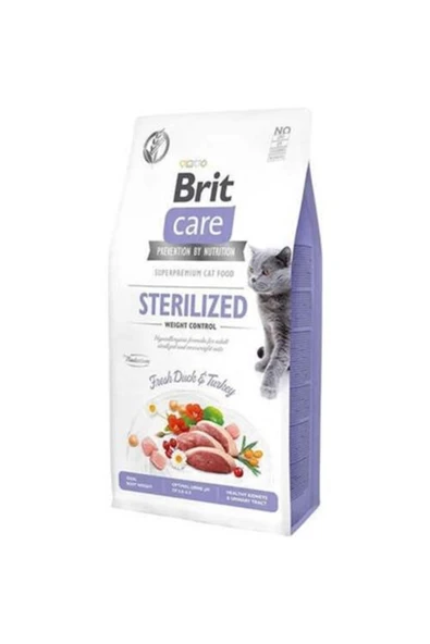 Brit Care Hypoallergenic Kilo Dengeleyici Ördekli Tahılsız Kısırlaştırılmış Kedi Maması 7 Kg ürün görseli 1