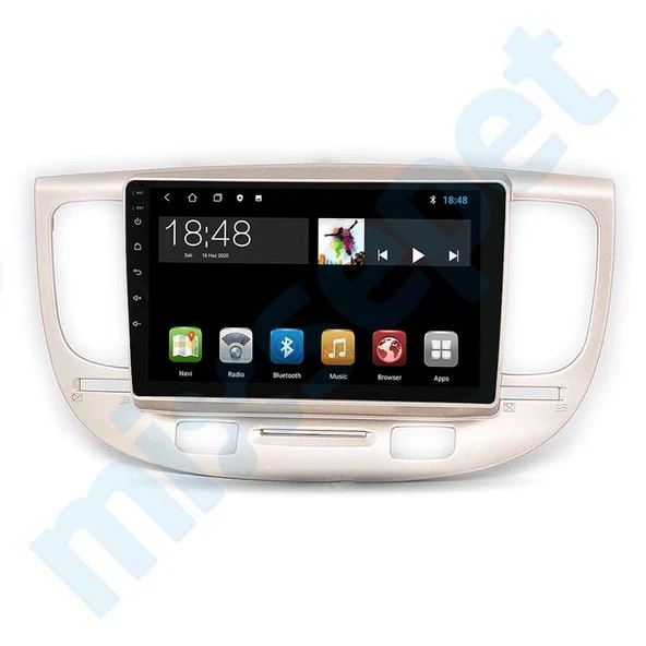 Maygo MYG-8128 Serisi Kia Rio 2005-2011 Model Uyumlu 8GB Ram 128GB Hafıza Qled 8+128 Carplay Android Auto Destekli Multimedya Navigasyonlu Teyp ürün görseli 1