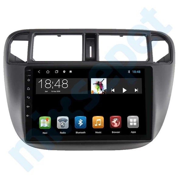 Maygo MYG-464 Serisi Honda Civic ies 1997-2001  Model Uyumlu 4GB Ram 64GB Hafıza Qled 4+64 Carplay Android Auto Destekli Multimedya Navigasyonlu Teyp ürün görseli 1