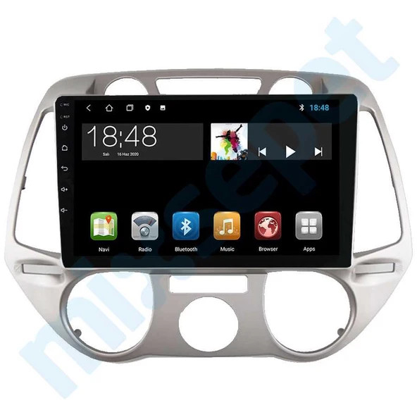 Maygo MYG-8128 Serisi Hyundai İ20 2009-2012  Model Uyumlu 8GB Ram 128GB Hafıza Qled 8+128 Carplay Android Auto Destekli Multimedya Navigasyonlu Teyp ürün görseli 1