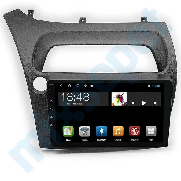 Maygo MYG-8128 Serisi Honda Civic HB 2006-2011 Model Uyumlu 8GB Ram 128GB Hafıza Qled 8+128 Carplay Android Auto Destekli Multimedya Navigasyonlu Teyp ürün görseli 1