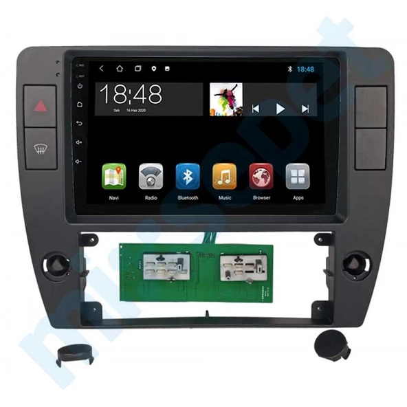 Maygo MYG-464 Serisi Volkswagen Passat B5 1996-2005 Model Uyumlu 4GB Ram 64GB Hafıza Qled 4+64 Carplay Android Auto Destekli Multimedya Navigasyonlu Teyp ürün görseli 1