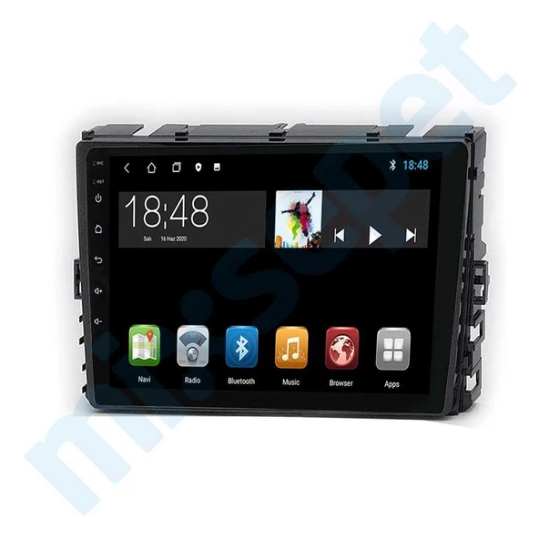 Maygo MYG-8128 Serisi Volkswagen Polo Caravelle Transporter 2018-2020 Model Uyumlu 8GB Ram 128GB Hafıza Qled 8+128 Carplay Android Auto Destekli Multimedya Navigasyonlu Teyp ürün görseli 1
