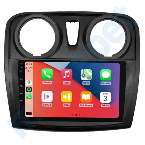 Dacia Sandero Stepway 2015-2018 4 GB Ram 64 GB Hafıza Qled 9 İnç Android Auto ve CarPlay Multimedya Sistemi ürün görseli 1