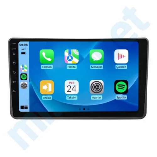 Fiat Panda 2004-2011 8 GB Ram 128 GB Hafıza Qled 9 İnç Android Auto ve CarPlay Multimedya Sistemi ürün görseli 1