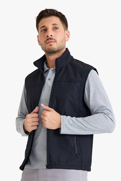 Softshell Yelek Robalı Dik Yakalı - Resim 4