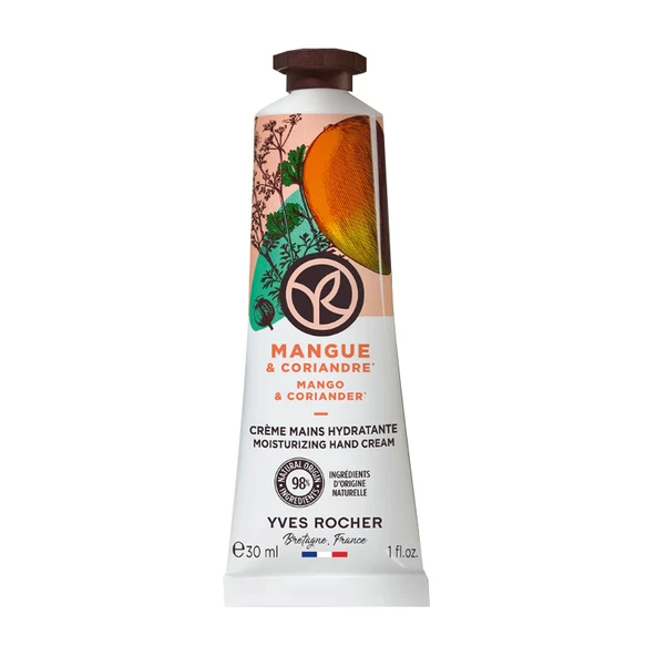 Yves Rocher Mangue Canlandırıcı Mango Kişniş Nemlendirici El Kremi 30 ml ürün görseli 1