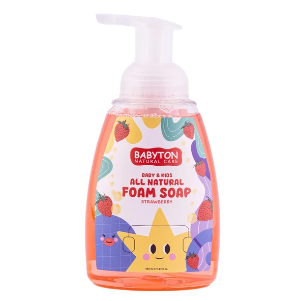 Babyton Çocuklar İçin Doğal Köpük Sabun Çilek 350 ml ürün görseli 1