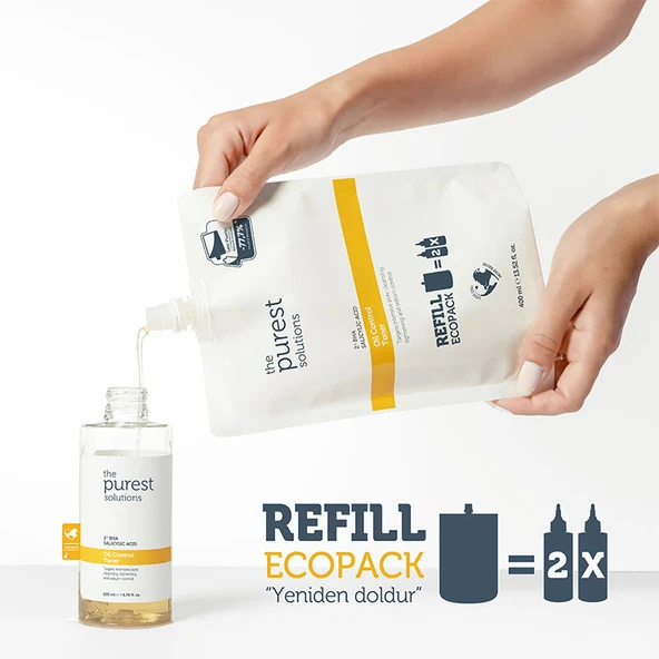 The Purest Solutions Oil Control Toner 400 ml - Refill - Resim 5