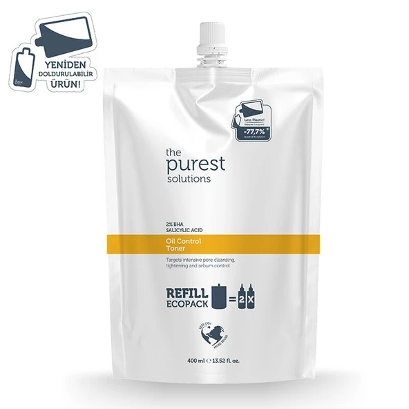 The Purest Solutions Oil Control Toner 400 ml - Refill - Resim 2