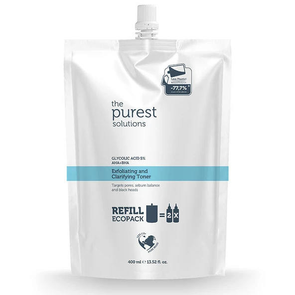 The Purest Solutions Exfoliating + Clarifying Toner 400 ml - Refill ürün görseli 1