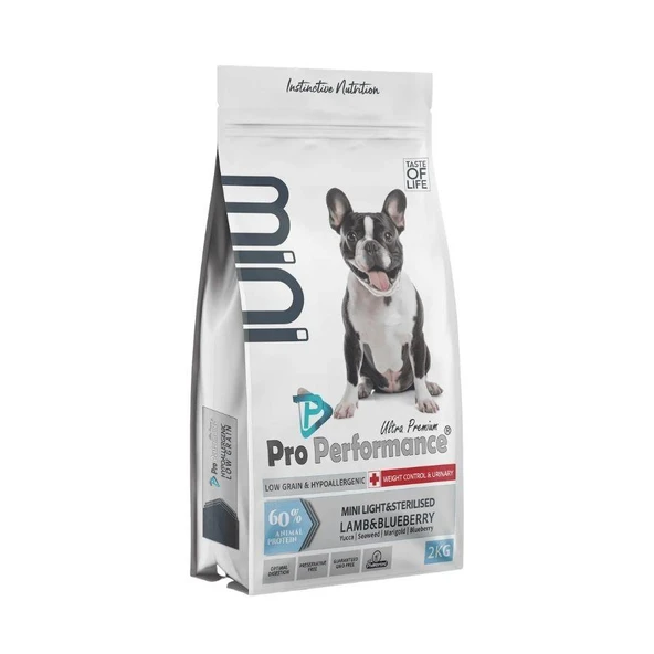Pro Performance Light Mini Irk Kuzulu ve Yaban Mersinli Diyet Kısırlaştırılmış Yetişkin Köpek Maması 2 Kg ürün görseli 1