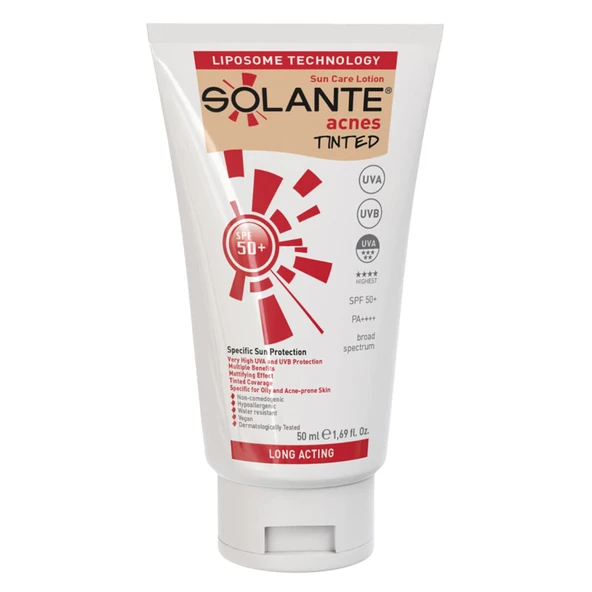 Solante Acnes Tinted Losyon SPF 50+ 50 ml ürün görseli 1