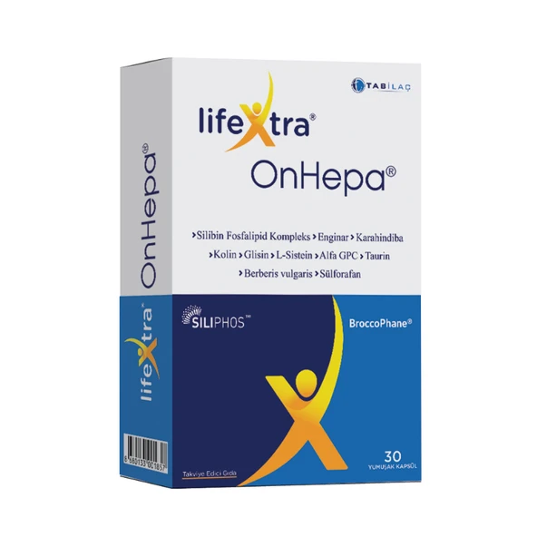Tab İlaç Lifextra OnHepa Takviye Edici Gıda 30 Yumuşak Kapsül ürün görseli 1