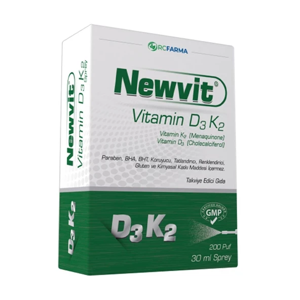 Newvit Vitamin D3K2 Sprey Takviye Edici Gıda 30 ml ürün görseli 1