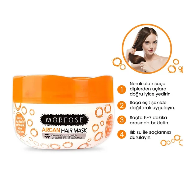 Morfose Argan Hair Mask 500 ml - Resim 3