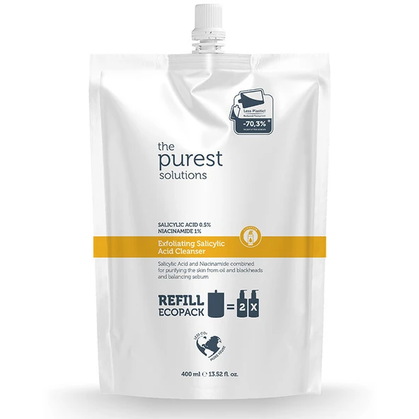 The Purest Solutions Exfoliating Salicylic Acid Cleanser 0,5% Salicylic Acid, 1%Niacinamide 400 ml - Refill ürün görseli 1