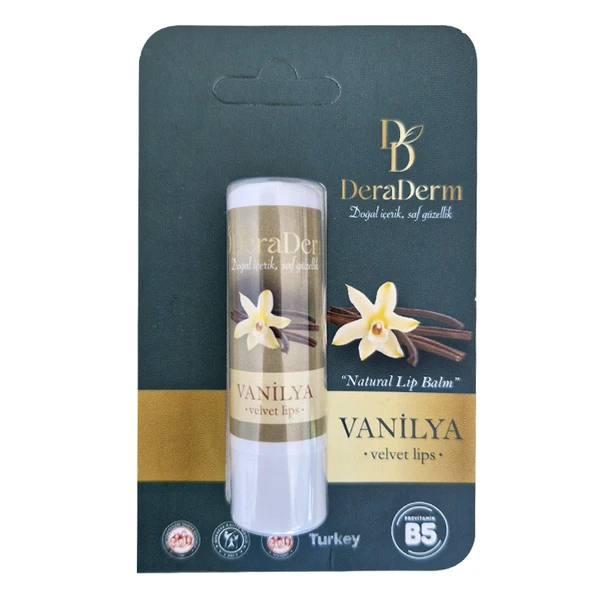 Deraderm Natural Lip Balm Vanilya 5 gr ürün görseli 1