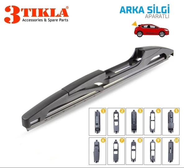 Arka Cam Sileceği 400mm 10 Aparatlı Universal Tüm Araçlara Uyumludur ürün görseli 1