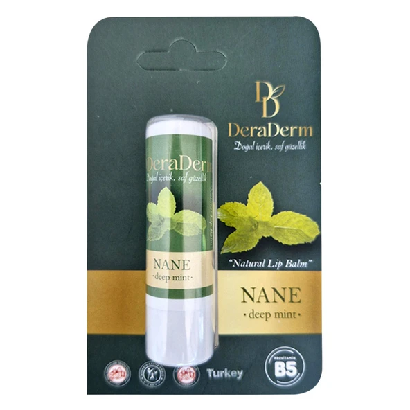 Deraderm Natural Lip Balm Nane 5 gr ürün görseli 1