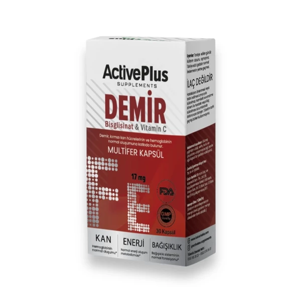 ActivePlus Multifer Takviye Edici Gıda 30 Kapsül ürün görseli 1