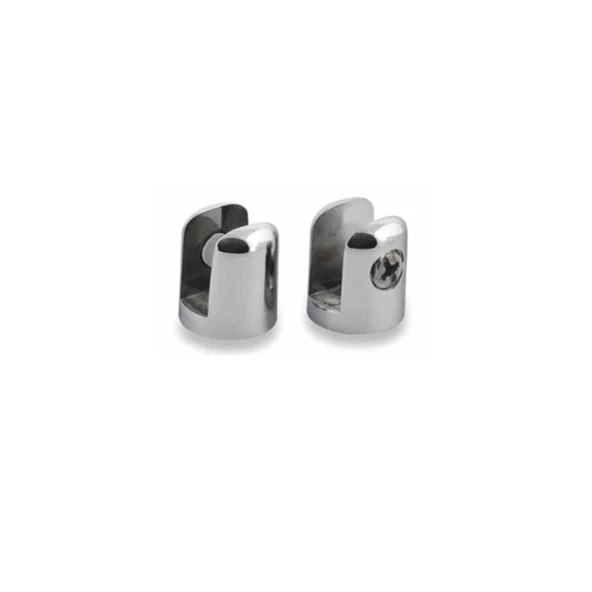 2 Adet Yuvarlak Cam Raf Tutucu Etejer 7 mm Parlak Krom Metal ürün görseli 1