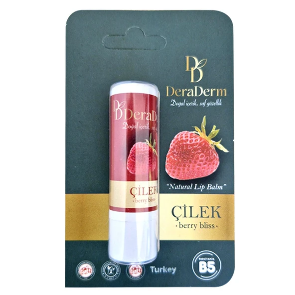 Deraderm Natural Lip Balm Çilek 5 gr ürün görseli 1