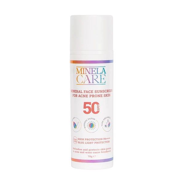 Minela Care Düzensiz Ciltler İçin Organik Mineral Filtreli Güneş Kremi Spf50 70 gr ürün görseli 1