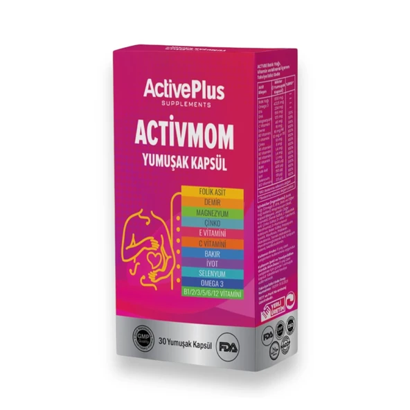 Activeplus Activemom Takviye Edici Gıda 30 Yumuşak Kapsül ürün görseli 1