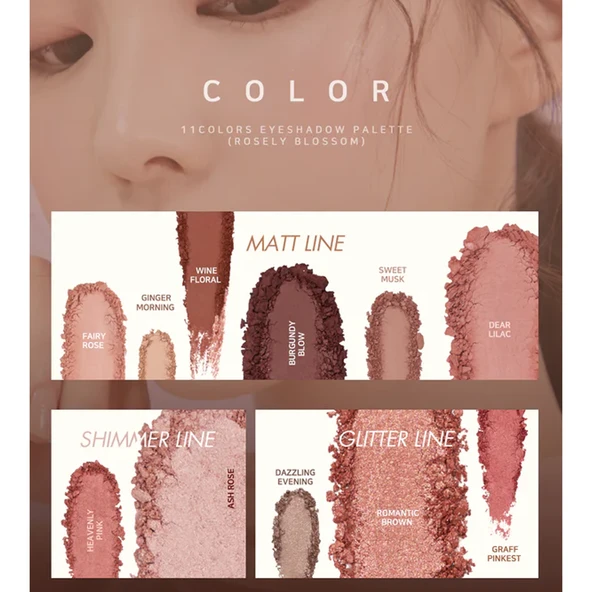 2aN Eyeshadow Palette - Rosely Blossom 9.5 gr - Resim 4