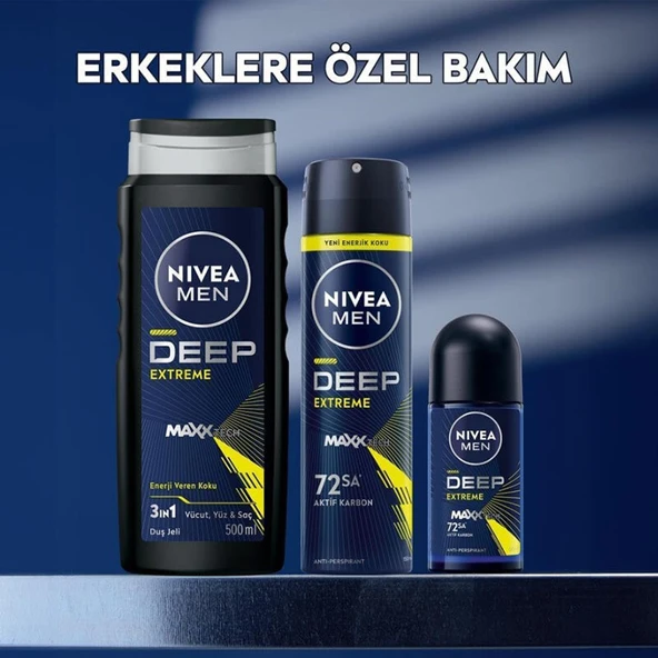 Nivea Deep Extreme Erkek Sprey Deodorant 150 ml - Resim 2