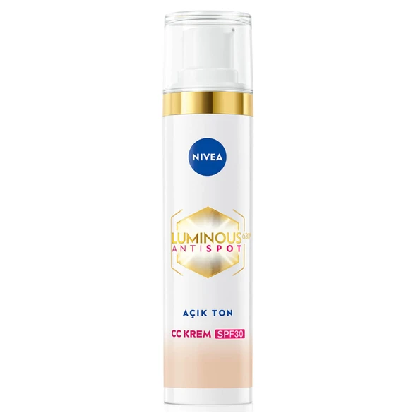Nivea Luminous Anti Spot CC Krem SPF 30 - Renkli Nemlendirici Açık Ton 40 ml ürün görseli 1