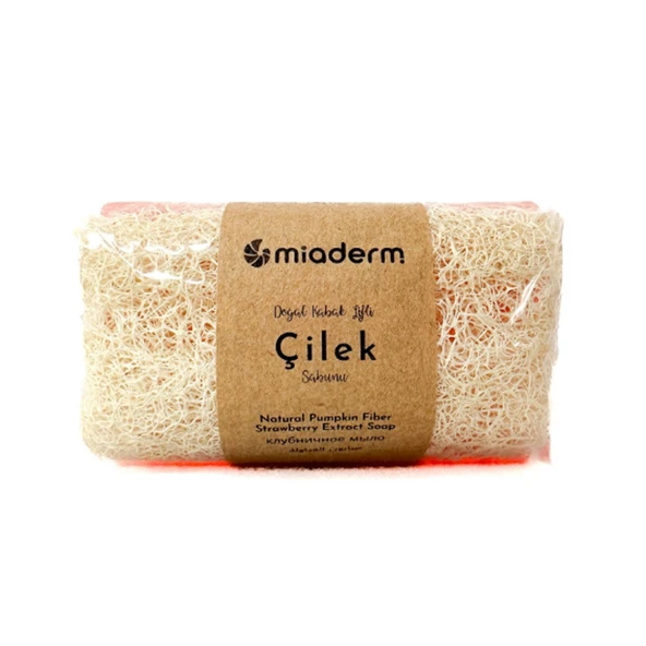 Miaderm Çilek Özlü Kabak Lifli Sabun 120gr ürün görseli 1