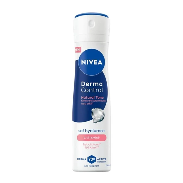 Nivea Derma Control Natural Tone Kadınlara Özel Sprey Deodorant 150 ml ürün görseli 1