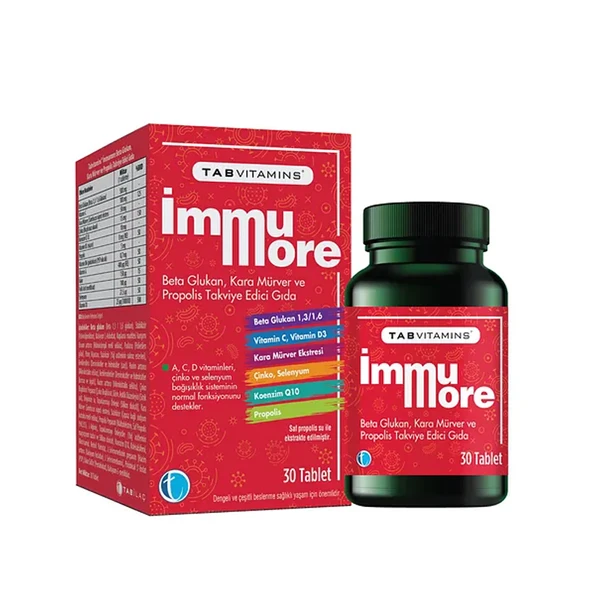 Tab Vitamins Immumore Takviye Edici Gıda 30 Tablet ürün görseli 1