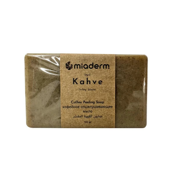 Miaderm Kahve Özlü Arındırıcı ve Peeling Etkili Cilt Bakım Sabunu 125gr ürün görseli 1