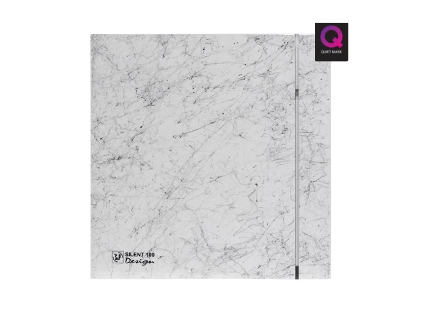 Dekoratif Beyaz Mermer Havalandırma Fanı Marble White Silent 100 Cz Design Ultra Sessiz Banyo Wc Aspiratörü Soler Palau Estetik Dizayn ürün görseli 1